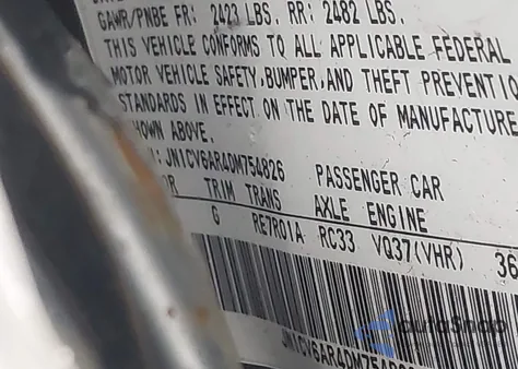 2013 Infiniti G37X из США, поврежденный, VIN JN1CV6AR4DM754826